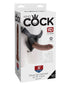 King Cock Strap On Harness w/8" Cock - Brown